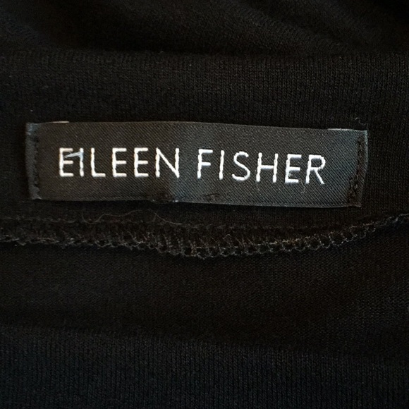 Eileen Fisher dress black Bateau neck knit - Picture 4 of 5